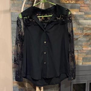 NWT BCBG Max Azria Lace Button Up